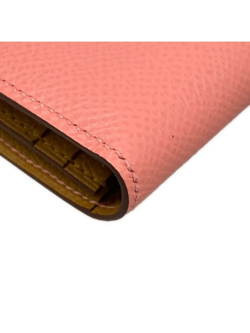 Hermes Wallet Bearn Souffle Verso Rose Confetti Sesame Silver